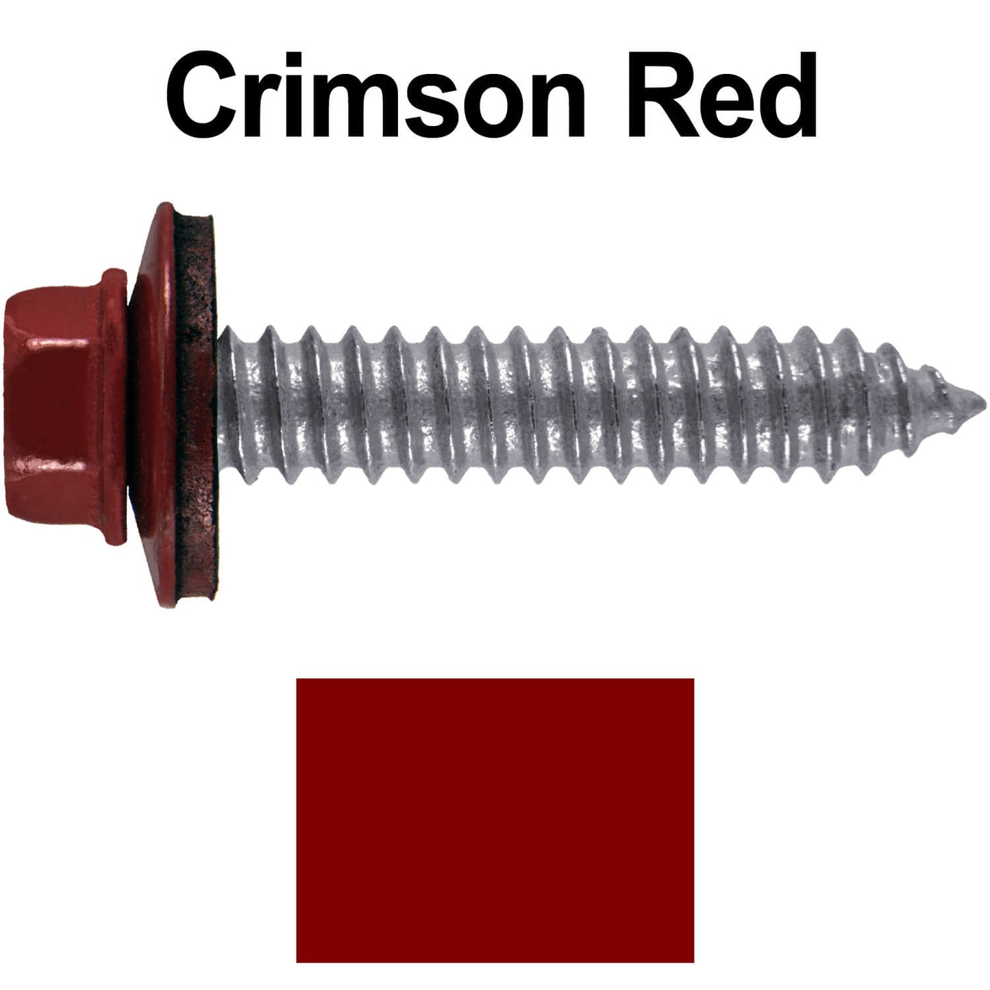 17 x 1-1/2 Metal Roofing Screws - Metal Panel to Metal Purlins and Recovery Screws - Hex Washer Head - EPDM washer.