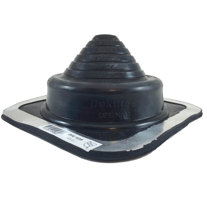 DEKTITE SQUARE BLACK EPDM Flexible Pipe Flashing, Roof Jack, Pipe Boot Flashing Dektite