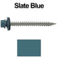 #9 x 2" Stainless Steel Metal Roofing Screws - Hex Washer Head - Self-Piercing (SP) tip metal to wood. EPDM washer. Colored head.