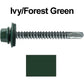 #12 x 2-1/2" Metal to Metal Type #3 Metal Roofing Screws - Hex Head Drill Point - 9/16" EPDM Washer. Colored head.