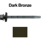 #12 X 3" Metal to Metal Type #3 Roofing Screws - Hex Washer Head - Self starting/self tapping - 5/8" EPDM washer. Colored head.