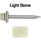12 x 2"  Stainless Steel Metal Roofing Screw - Hex ReGrip Washer Head - Self starting/self tapping - EPDM washer. Colored head.