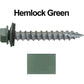 #14 x 1-1/2" Metal ROOFING SCREWS(250) Screws Hex Washer Head Sheet Metal Roof Screw. Self starting/self tapping metal to wood with EPDM washer. Colored head. For corrugated roofing