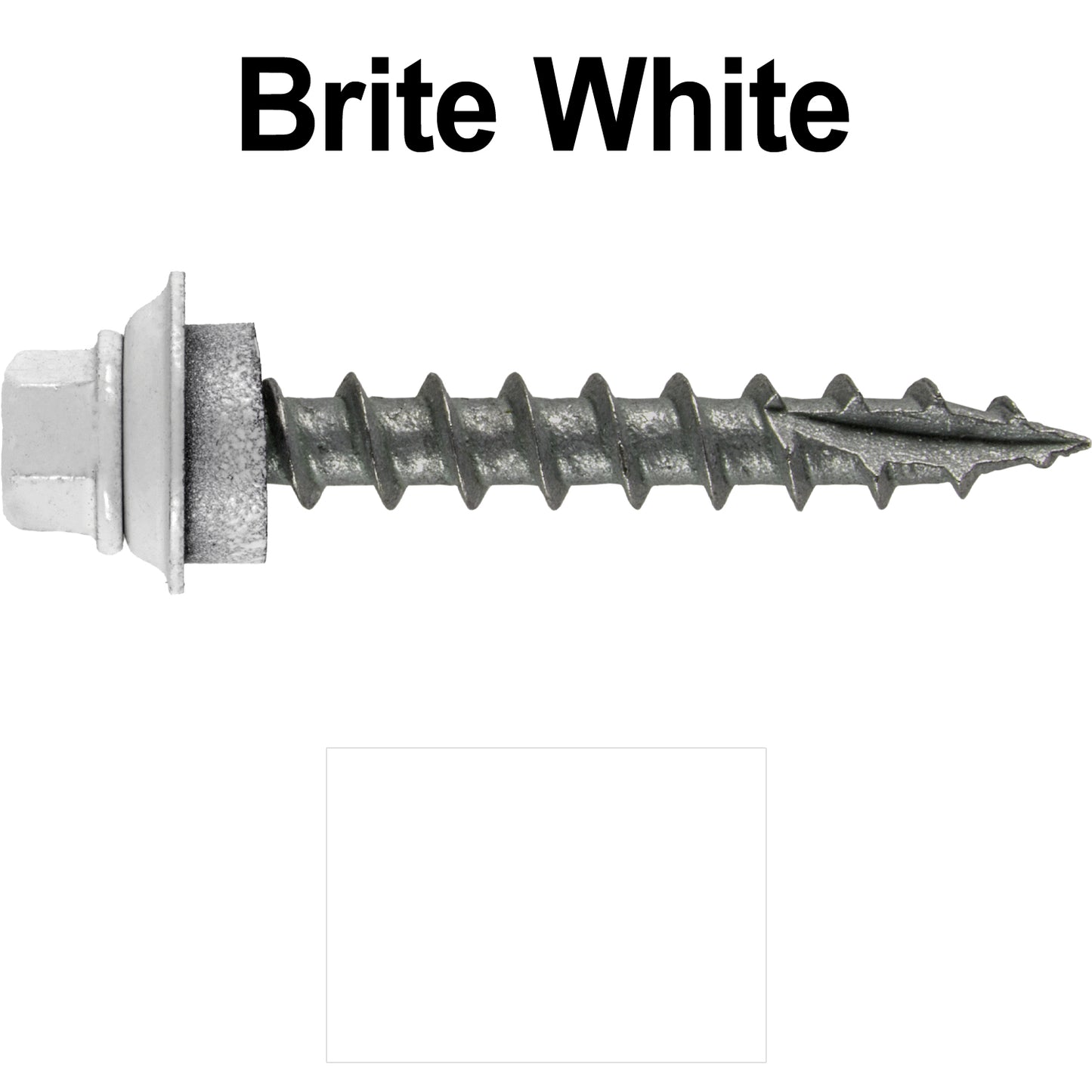 12 X 1-1/2" Metal Roofing Screws For OSB and Plywood - Galvanized Metal to Wood Type 17 Tip - 1/4" Hex Head - Assembled EPDM Washer