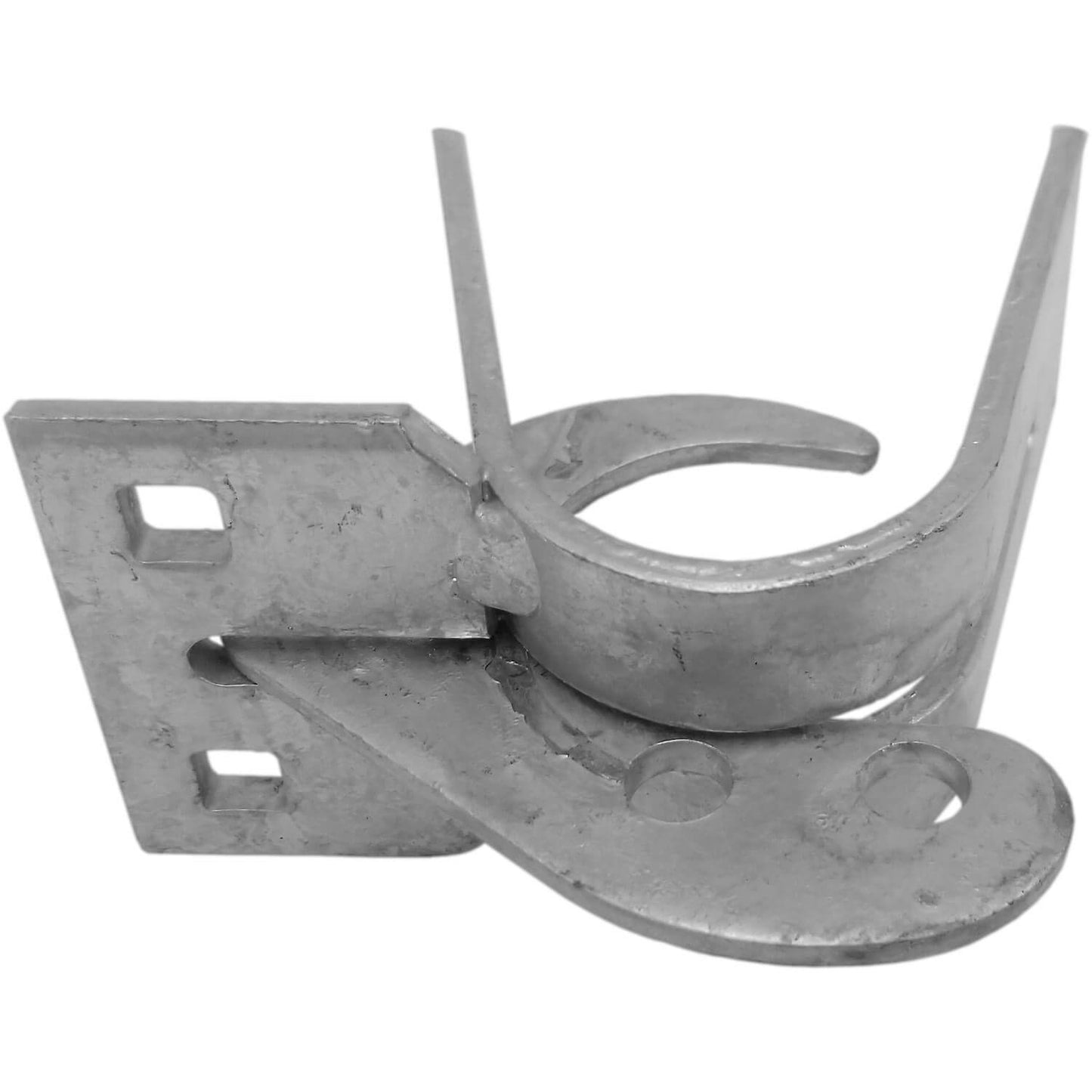 ROLLING OFFSET LATCH - "LOCK N' LATCH": (for 1-5/8" to 1-7/8") Chain Link Fence Gate Offset Latch (Rolling, Sliding, or Cantilevered Gate Latch)