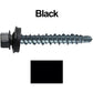 #10 x 1" Mini Driller Sheet Metal Roofing Screw - Hex Washer Head -  Self starting metal to wood siding screws. EPDM washer. Colored head.