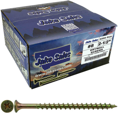 Yellow Zinc Coarse Thread Drywall, Gypsum board, Sheetrock, Plasterboard Screws. Use for all purpose wood screws