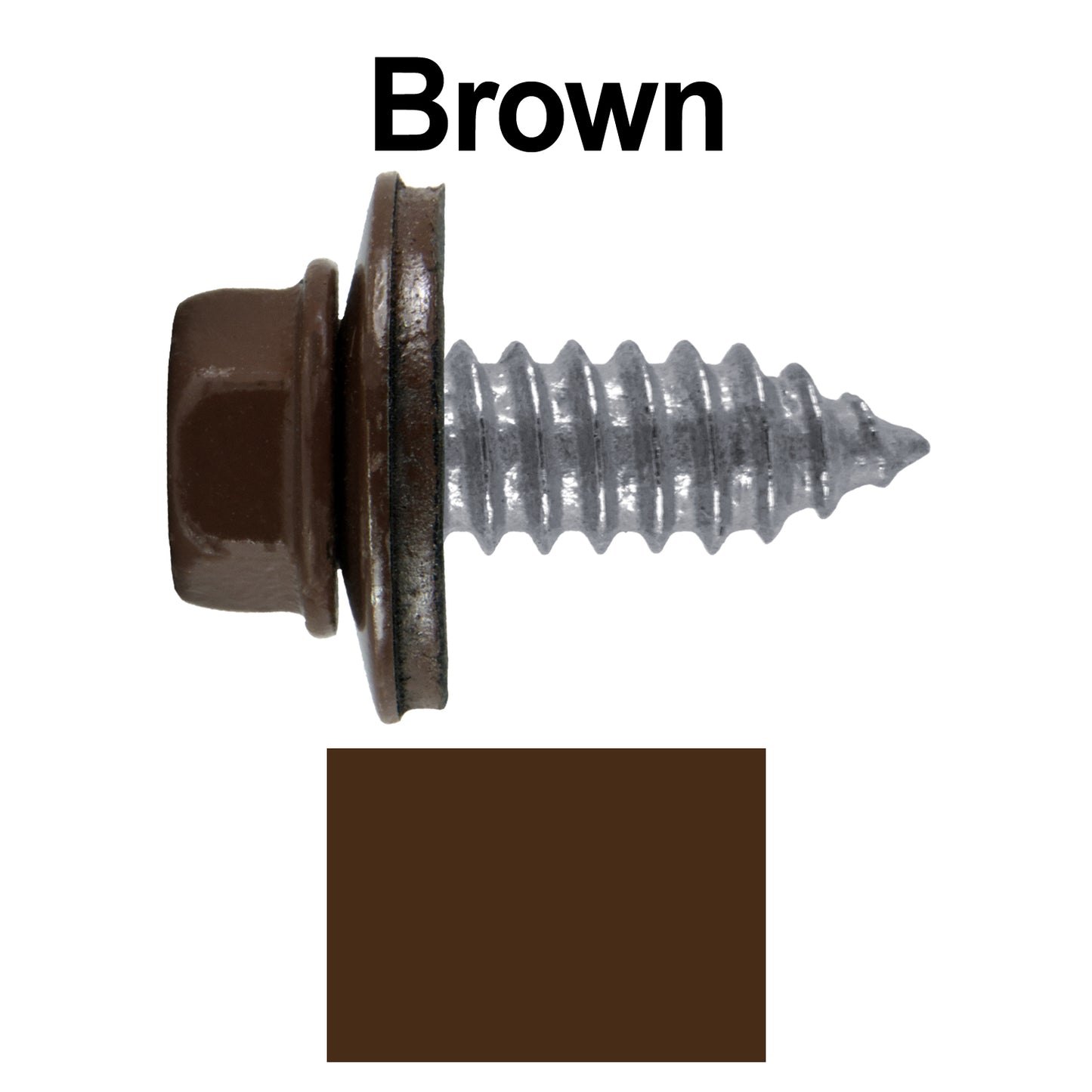 17 x 3/4" Metal Roofing Screws - Metal Panel to Metal Purlins and Recovery Screws - Hex Washer Head - EPDM washer.