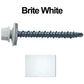 10 x 2" - Mini Driller Sheet Metal Roofing Screw - Hex Washer Head -  Self starting metal to wood siding screws. EPDM washer. Colored head.