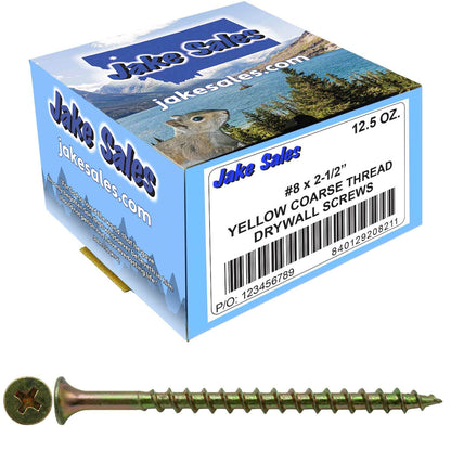 Yellow Zinc Coarse Thread Drywall, Gypsum board, Sheetrock, Plasterboard Screws. Use for all purpose wood screws
