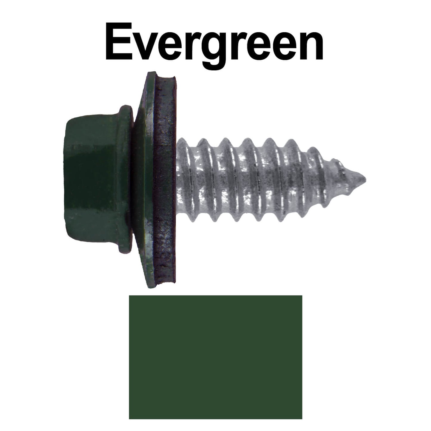 17 x 3/4" Metal Roofing Screws - Metal Panel to Metal Purlins and Recovery Screws - Hex Washer Head - EPDM washer.