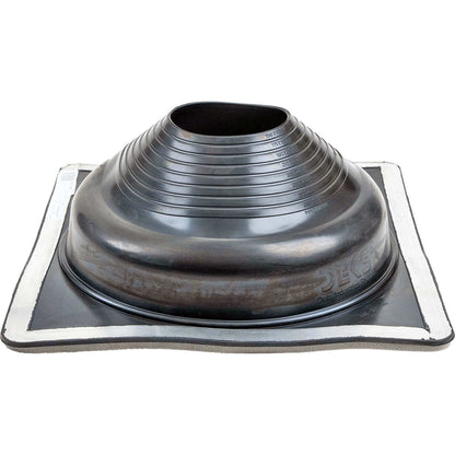 EZI-SEAL EPDM Square Base - Sponge Gasket  - Metal Roof Pipe Flashing - No Silicone Needed (BLACK)