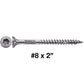 #8 Torx/Star Drive Head - 300 Grade Stainless Steel Torx/Star Drive Wood Screws - Silver Star Stainless Steel Wood Screw