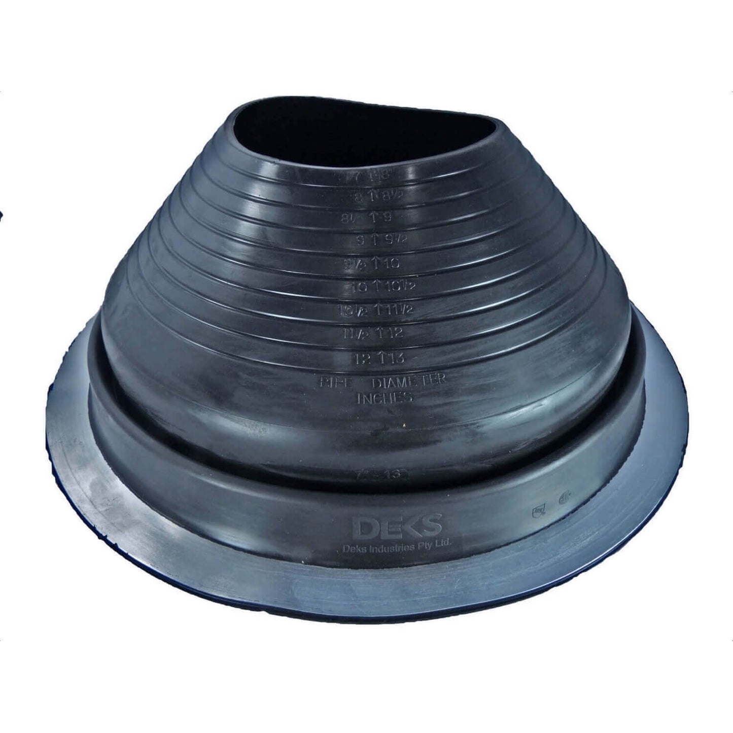 Dektite ROUND Black EPDM flexible Pipe Flashing, Roof Jack, Pipe Booting Flashing