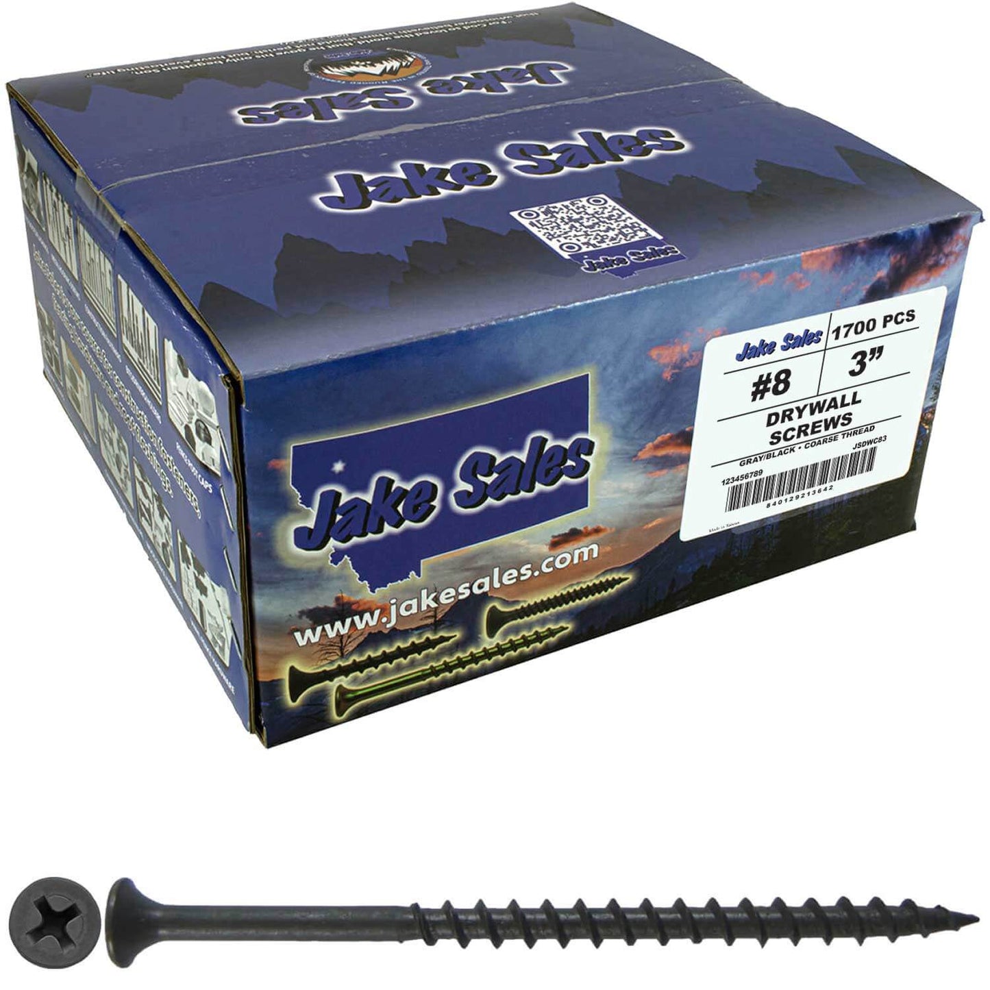Gray Phosphate Coarse Thread Drywall Screws - Drywall, Gypsum board, Sheet rock, Plasterboard Screws. Use for all purpose wood screws.