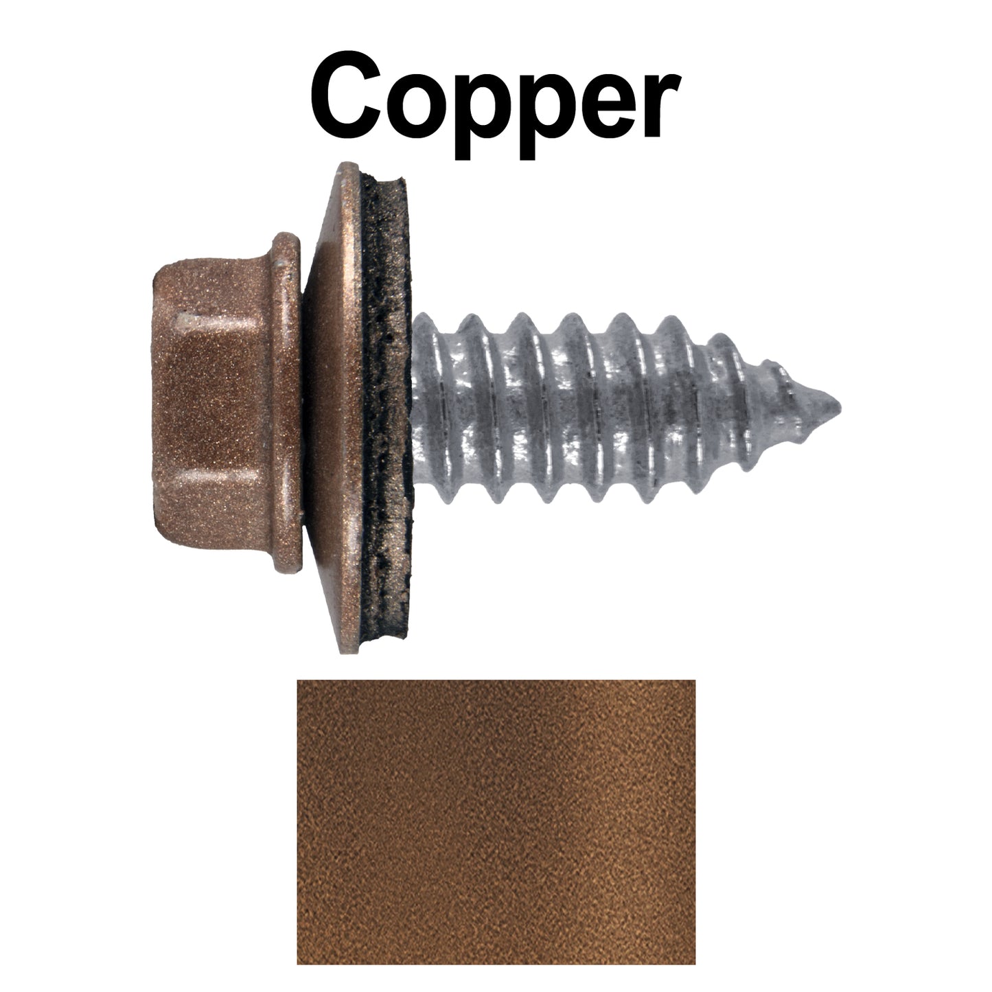 17 x 3/4" Metal Roofing Screws - Metal Panel to Metal Purlins and Recovery Screws - Hex Washer Head - EPDM washer.