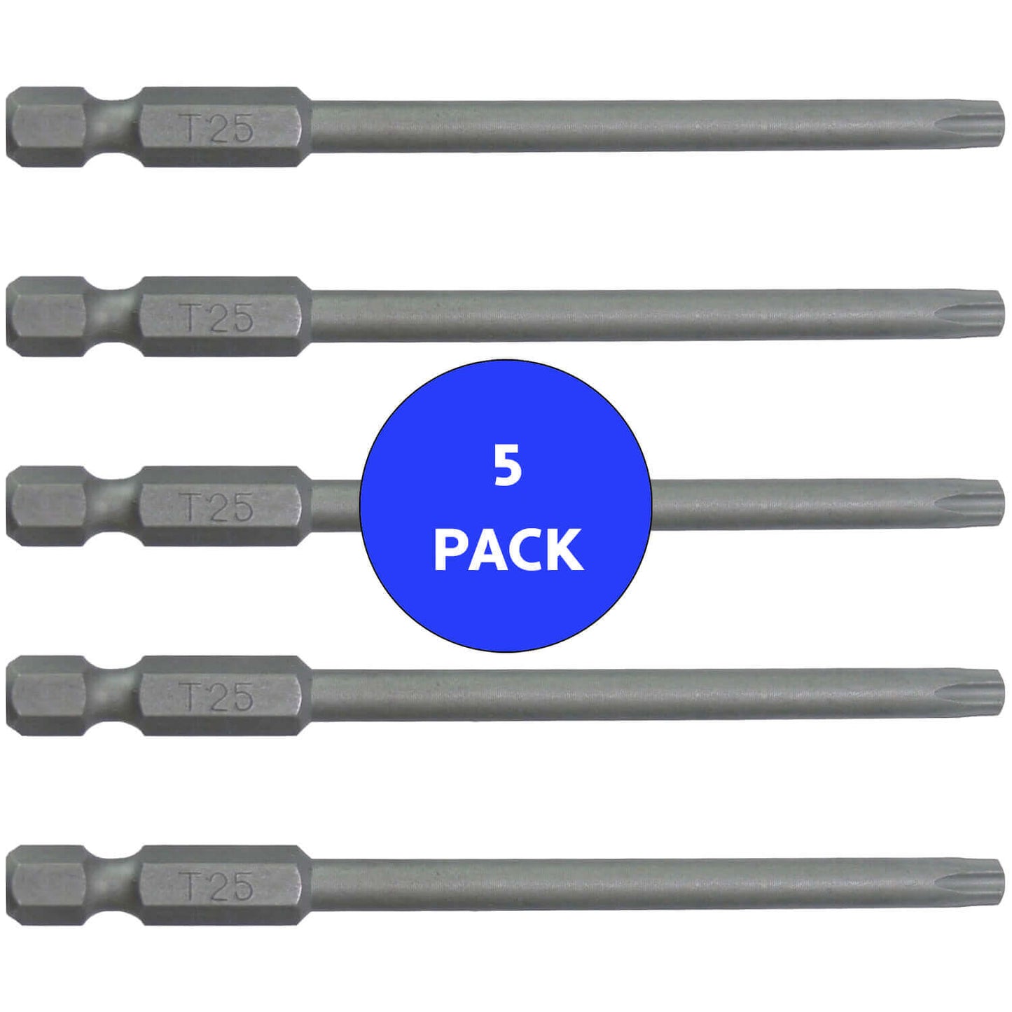 T25 (T-25) Torx/Star Driver Bit - Color Coded  Torx/Star Drive Quick Change Shank Bit for Screws and Fasteners Requiring T25 (T-25) Size Bits