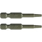 SQUARE BIT DRIVERS: 2 inch - #1, #2, #3  Robertson (R1/R2) - Quick-Change Shank