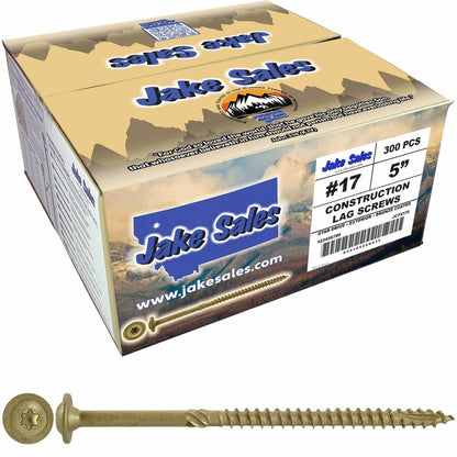 #17 Construction Lag Screw Exterior Coated Torx/Star Drive Heavy Duty Structural Lag - Modified Truss Washer Head