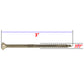 #9 x 3" Bronze Coated Multipurpose Wood Screw Torx/Star Drive Flat Head Exterior Coated - ACQ Compatible Wood Screws (OVERSTOCK)