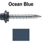 10 x 1-1/2" - STAINLESS HEX / ZINC Sheet Metal Roof Screw. Self starting metal to wood siding screws. EPDM washer. Colored head.