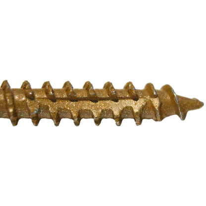 #14 x 5" - 8" Bronze Exterior Coated Wood Screws - Extra Long Bronze Wood Screw with Torx/Star Drive Head - Multipurpose Torx/Star Drive Wood Screws