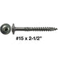 #15 Stainless Steel Construction Lag Screw  T-30 Torx/Star Drive Heavy Duty Lag Screw - Modified Truss Washer Head