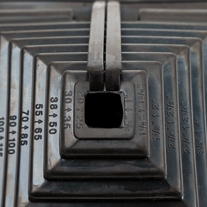 DCS103BC Black Square Pipe, Square Base Combo Pipe Flashing