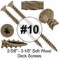Soft Wood Deck Screws - Exterior Corrosion Resistant