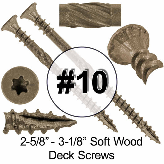 Soft Wood Deck Screws - Exterior Corrosion Resistant