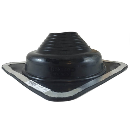 DEKTITE SQUARE BLACK EPDM Flexible Pipe Flashing, Roof Jack, Pipe Boot Flashing Dektite