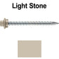 10 x 2-1/2” - STAINLESS HEX / ZINC Sheet Metal Roof Screw. Self starting metal to wood siding screws. EPDM washer. Colored head.