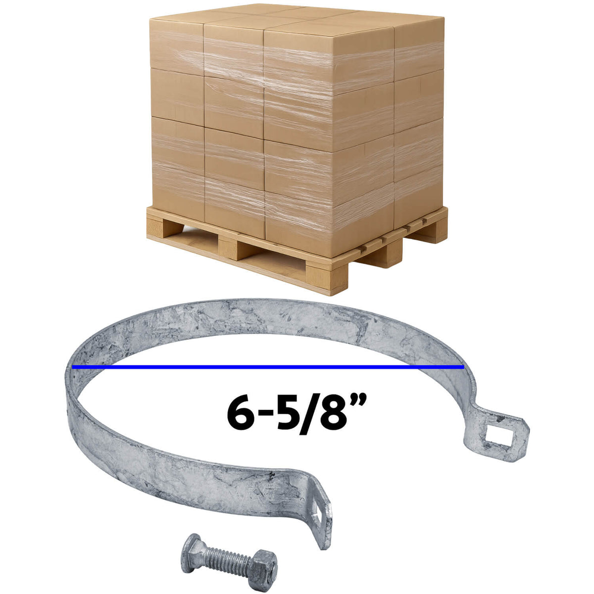 Galvanized Brace Band for Chain Link Fence - Rail End Bracket