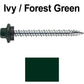 10 x 2” - STAINLESS HEX / ZINC Sheet Metal Roof Screw. Self starting metal to wood siding screws. EPDM washer. Colored head.