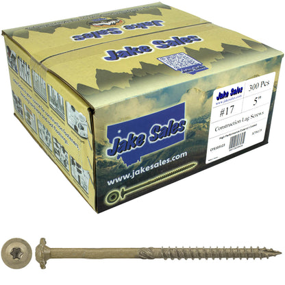 #17 Construction Lag Screw Exterior Coated Torx/Star Drive Heavy Duty Structural Lag - Modified Truss Washer Head