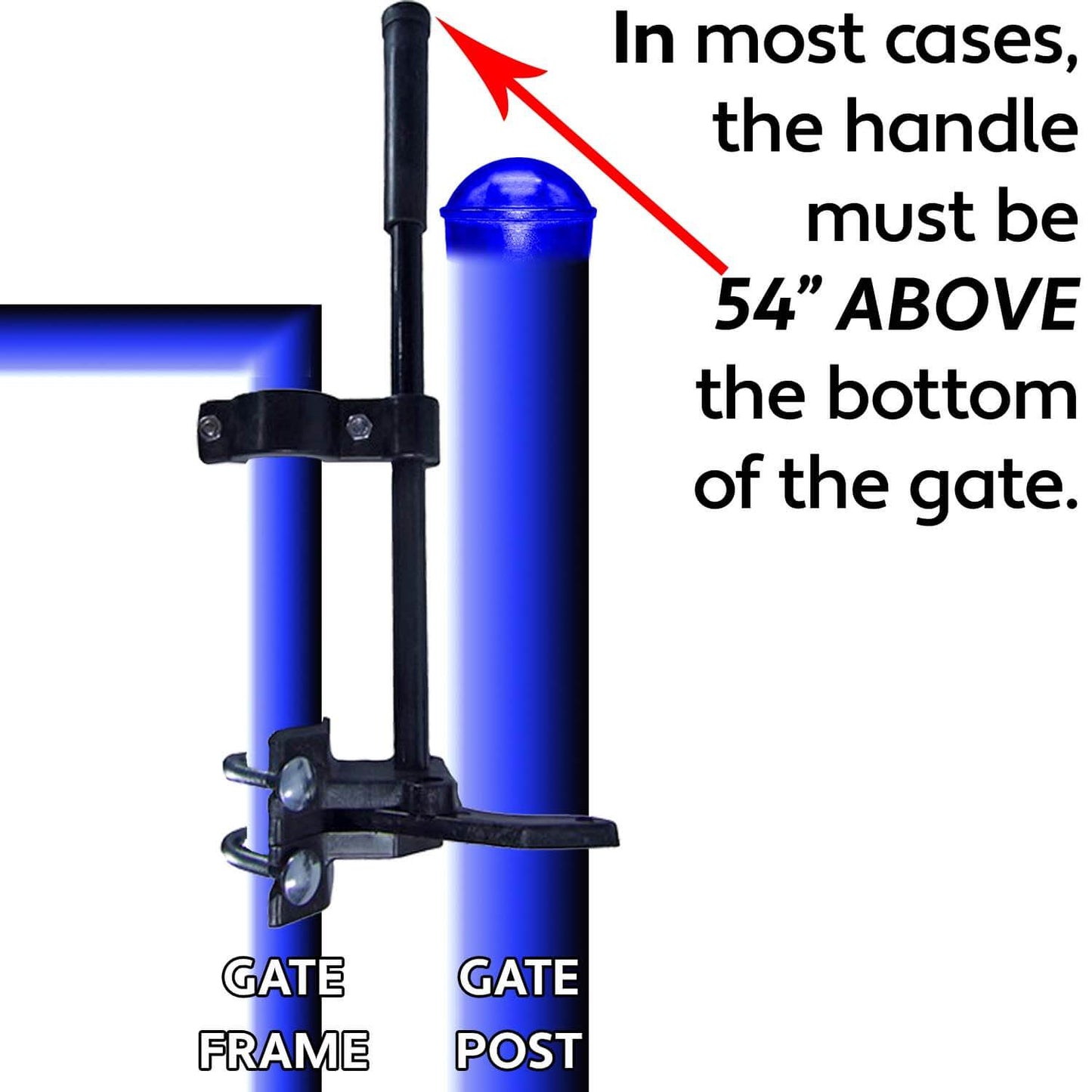 POOL GATE LATCH: Child Safety Pool Latch - Push Style Pool Gate Latch for Chain Link
