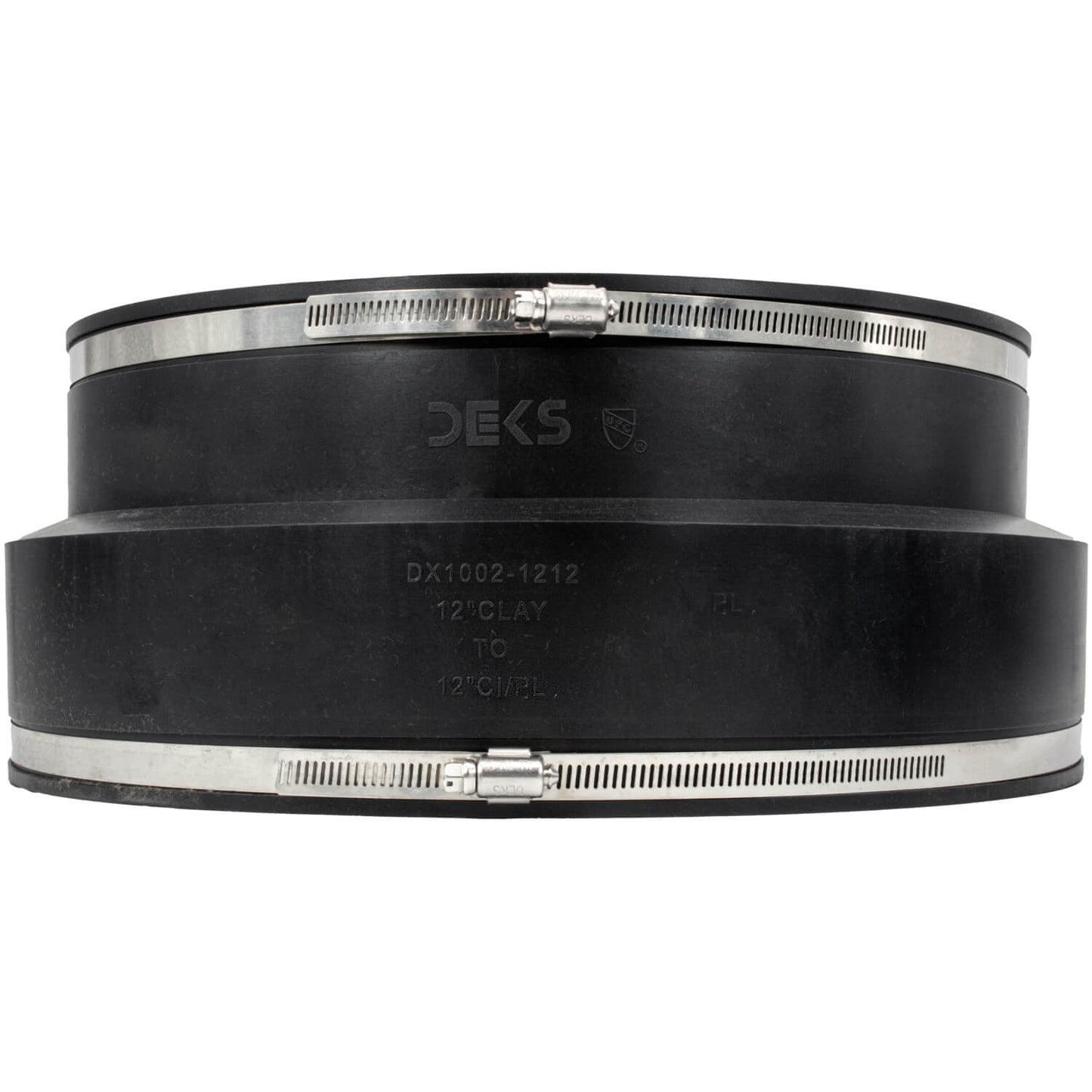 DEKS  Flexible Pipe Coupler - Leak-Proof for Clay, PVC, Copper, and Steel Connections