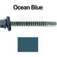 #12 x 2-1/2" Metal to Metal Type #3 Metal Roofing Screws - Hex Head Drill Point - 9/16" EPDM Washer. Colored head.