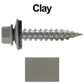 #9 x 1" Stainless Steel Metal Roofing Screws - Hex Washer Head - Self-Piercing (SP) tip metal to wood siding screws. EPDM washer. Colored head.