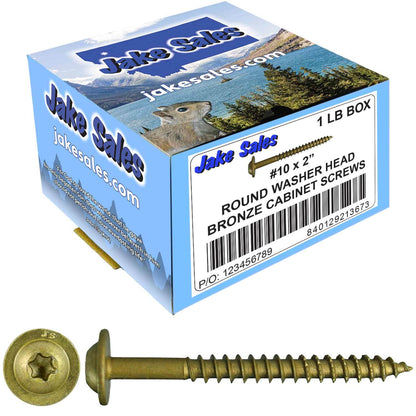 #10 Round Washer (Modified Truss) Head Screw Torx/Star Drive Head Wood Screw, Multipurpose Wood Screws for Construction, Cabinets and Furniture.