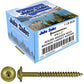 #10 Round Washer (Modified Truss) Head Screw Torx/Star Drive Head Wood Screw, Multipurpose Wood Screws for Construction, Cabinets and Furniture.