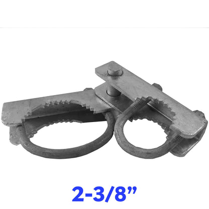 Chain Link Fence 180 Degree Commercial Duty Gate Hinge - Chain Link Post Gate Hinge - Hinge "U" Bolts Included - 1 Hinge Assembly