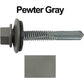#12 x 1-1/2" Metal to Metal Type #5 Roofing Screws - Hex Head Drill Point. 9/16" EPDM Washer. Colored Head.