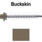 10 x 2” Stainless Steel Mini Driller Sheet Metal Roofing Screw - Hex Washer Cap - Self starting metal to wood siding screws - EPDM washer. Colored head.