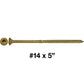 #14 Bronze Exterior Coated Wood Screws - Extra Long Bronze Wood Screw with Torx/Star Drive Head - Multipurpose Torx/Star Drive Wood Screws