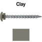 10 x 2" LOW PROFILE Star Head Roofing Screws - HI-LO Thread - Metal To Wood - T25 Torx Drive Head - EPDM washer.