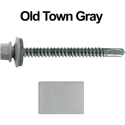 #12 X 3" Metal to Metal Type #3 Roofing Screws - Hex Washer Head - Self starting/self tapping - 5/8" EPDM washer. Colored head.