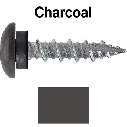 10 X 1" - LOW PROFILE Star Head Roofing Screws - HI-LO Thread - Metal To Wood - T25 Torx Drive Head - EPDM washer.