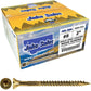 #8 Gold Star/Torx Drive Zinc Coated T-20 Flat Head Wood Screws