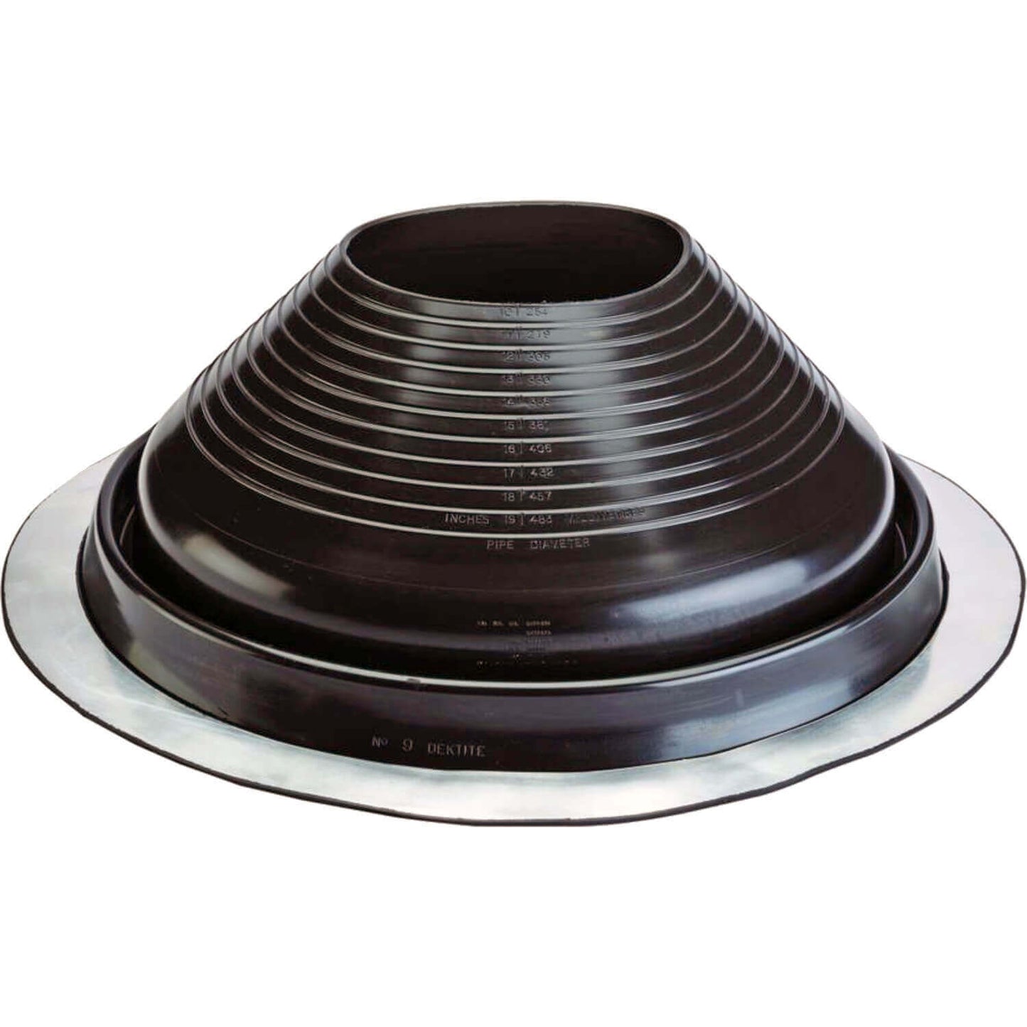 Dektite ROUND Black EPDM flexible Pipe Flashing, Roof Jack, Pipe Booting Flashing